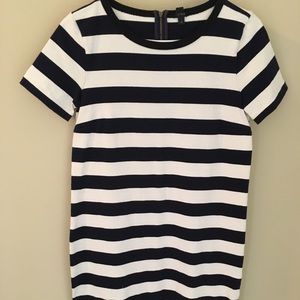 J-Crew Blue And White Striped Dress